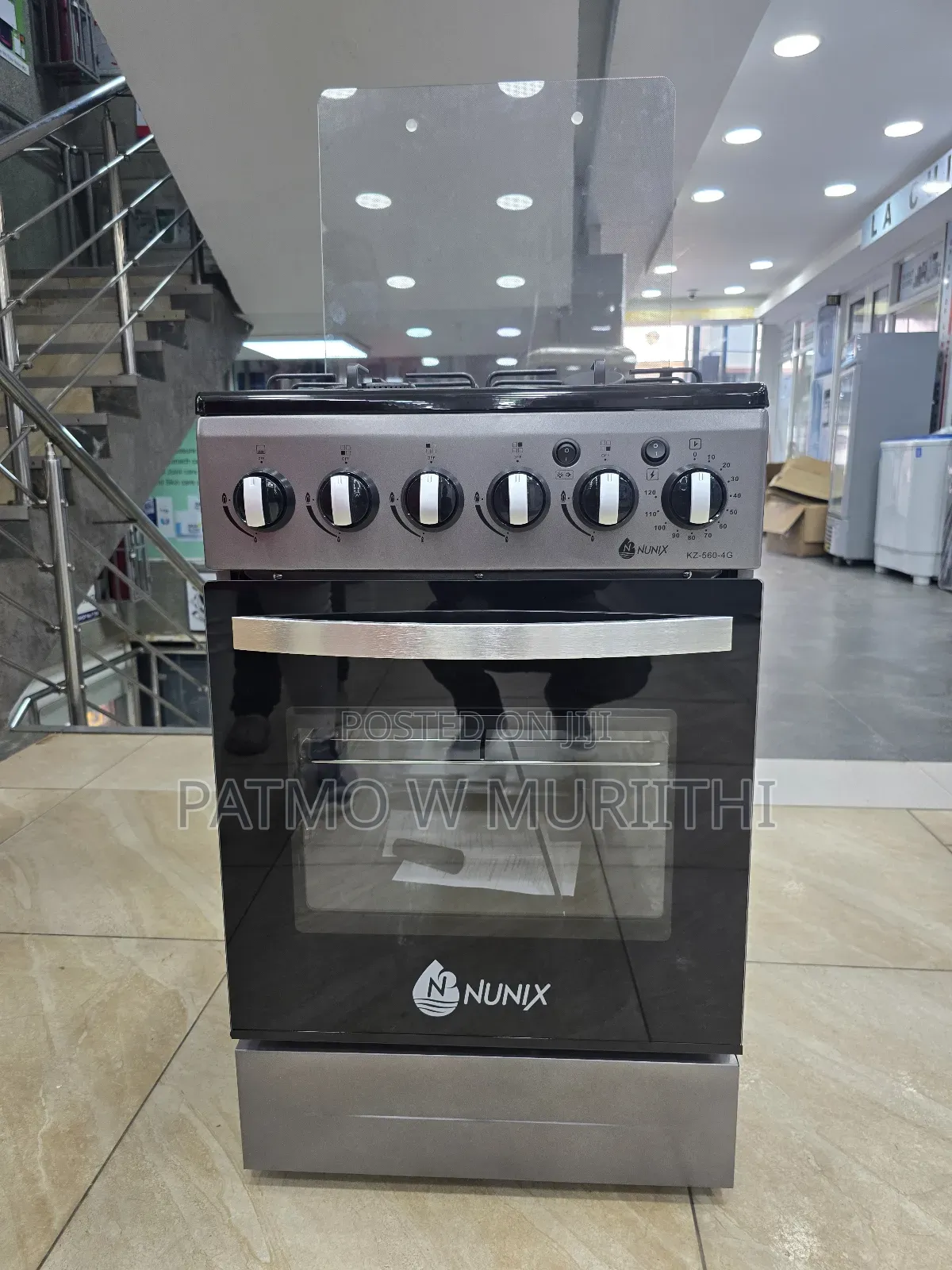 Nunix Full Gas Standing Cooker 4gas +Gas Ove 50×55