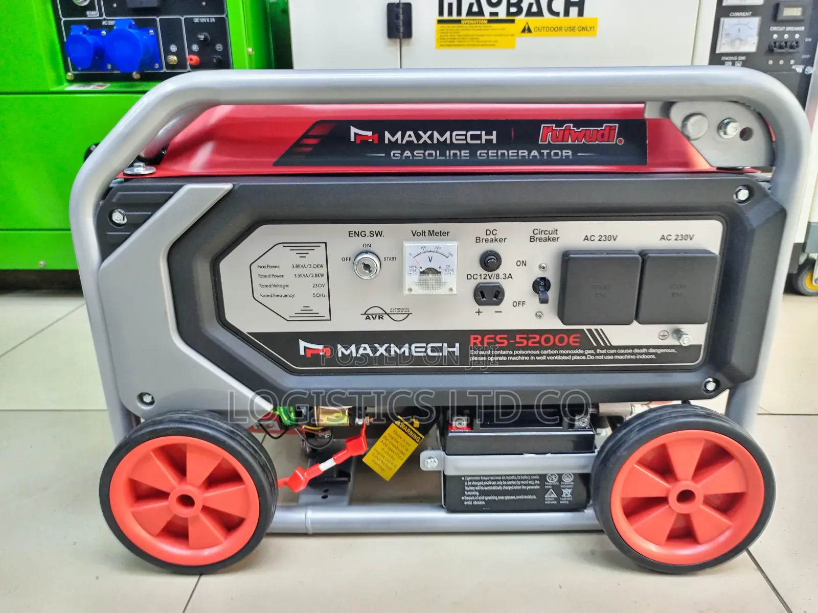 Maxmech RFS-5200e 3.8kva Keystart Petrol Generator