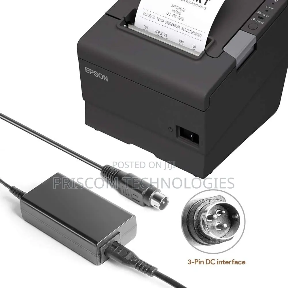 Power Adapter for POS Thermal Printer TVS Epson 24V 2.5A