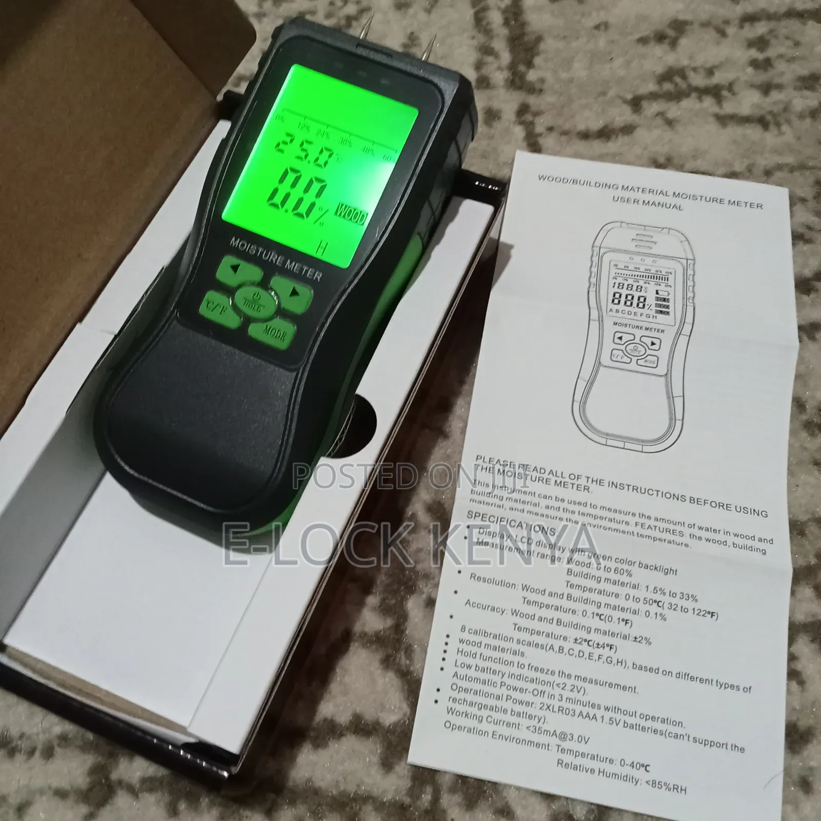 Concrete Meter With Rechargeable Batteries