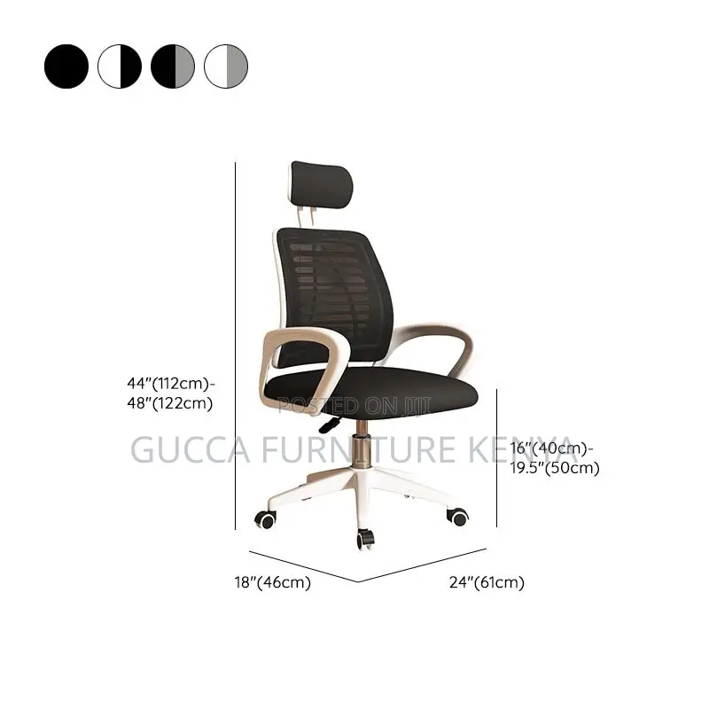 Office Chairs: Headrest Ergonomic Mesh Sturdy Chair