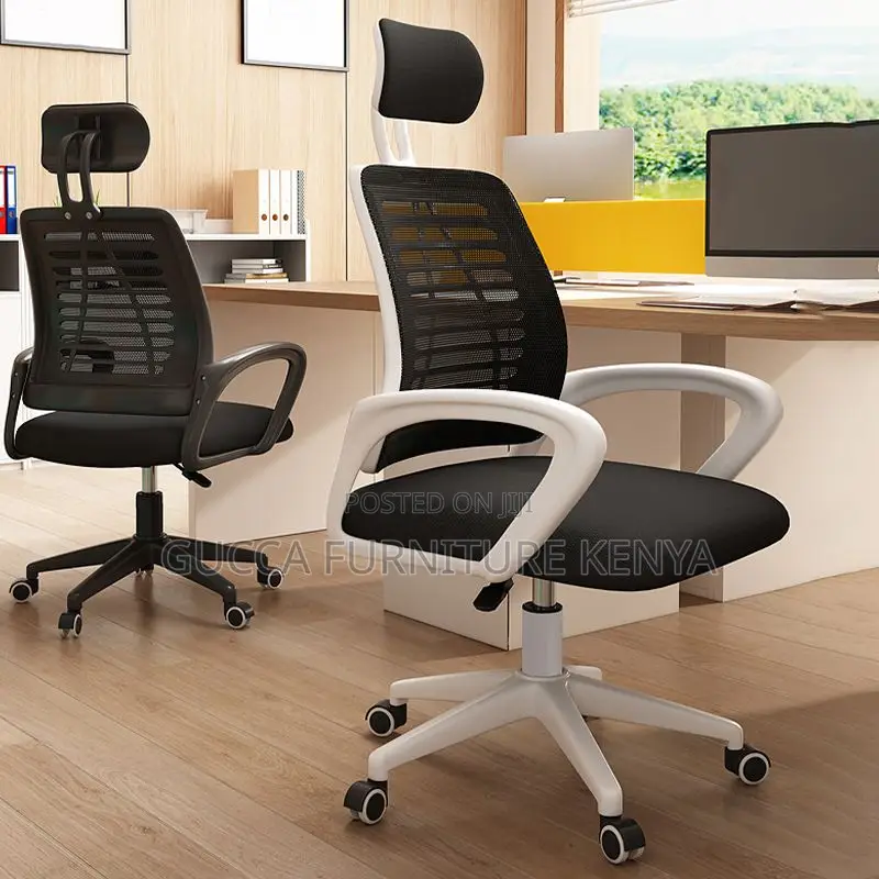 Office Chairs: Headrest Ergonomic Mesh Sturdy Chair
