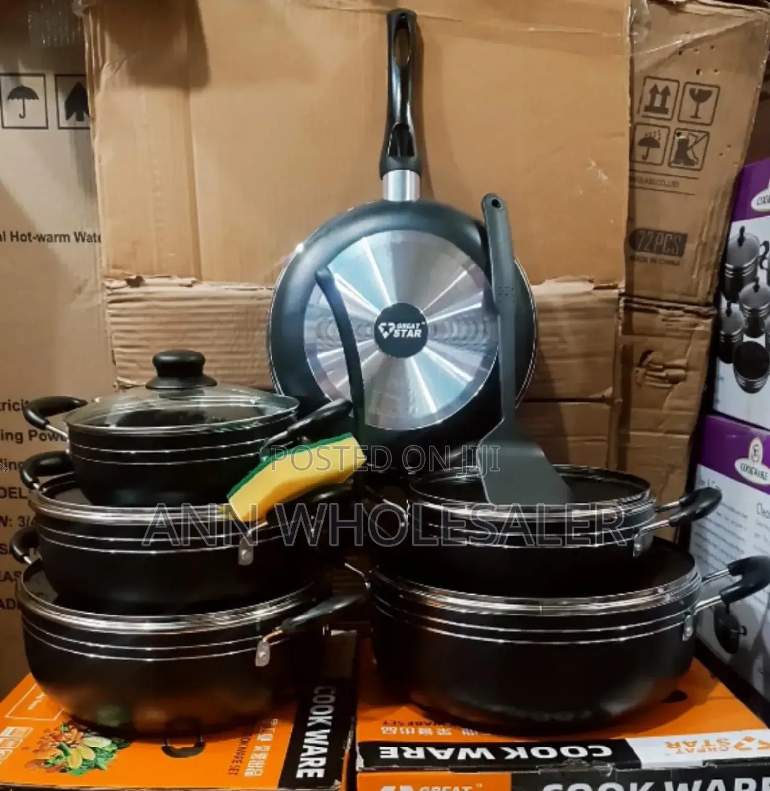 Great Star (Tc Model ) Nonstick Sufuria Cookware Set GR