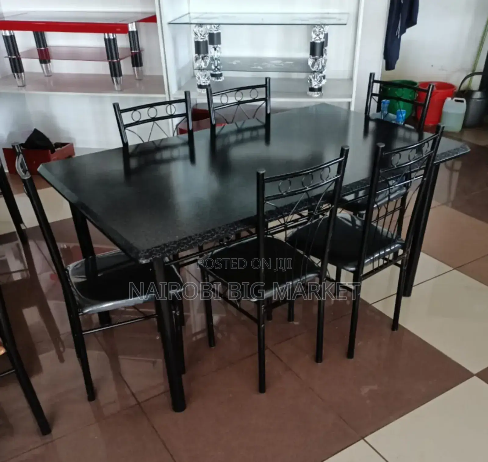 Executive Black 6seats Dinning Table EC/6S