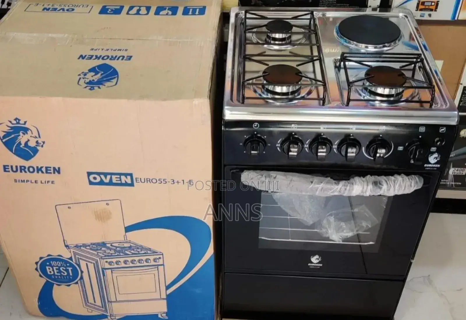 Euroken 3gas+ 1 Electric Plate 50/55 Cooker Electric Oven