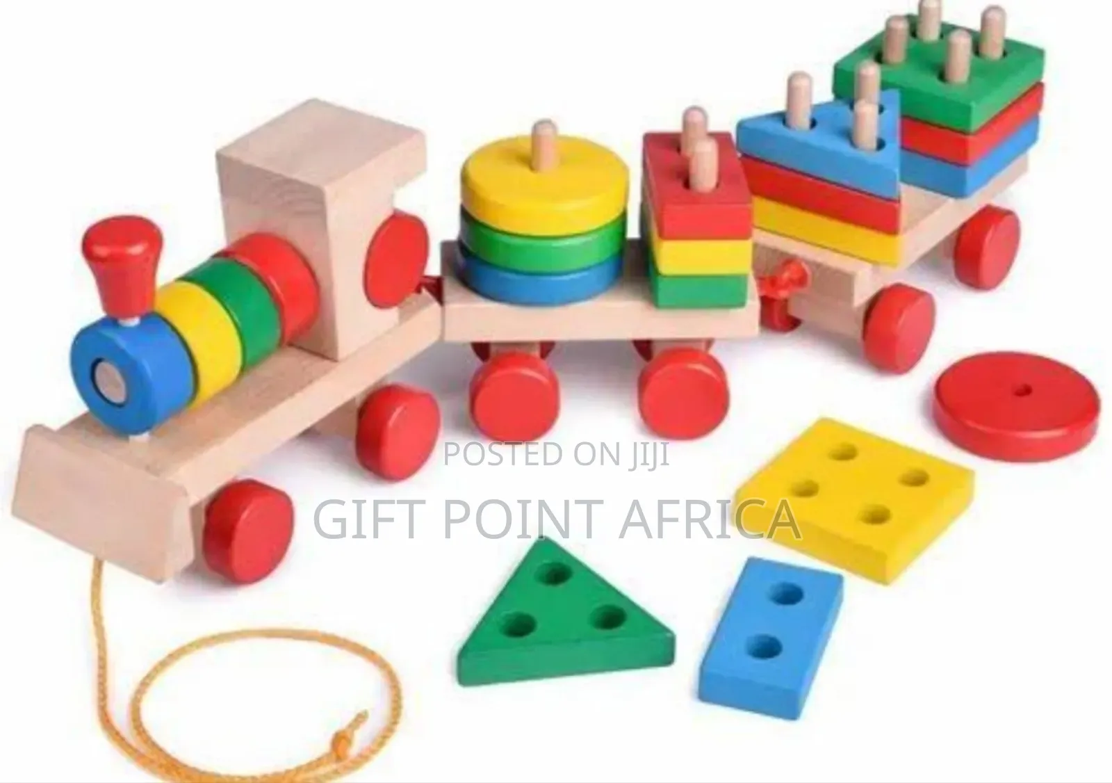 5 in 1 Wooden Stacking Montessori Train for Kids