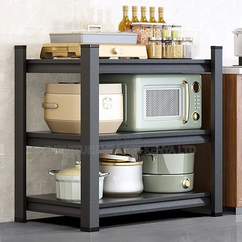 5-Tier Bookshelf; Simple Black Metal Vertical Storage Rack