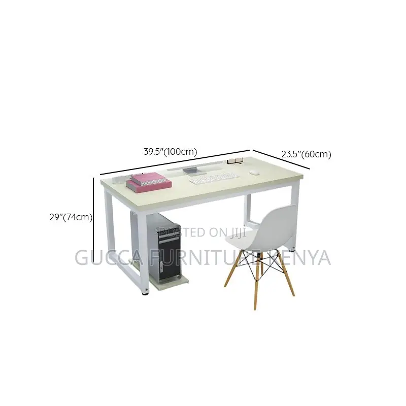 Clerical Desking:Trendy Rectangular Wooden Top Studying Desk
