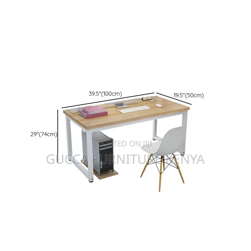 Clerical Desking:Trendy Rectangular Wooden Top Studying Desk