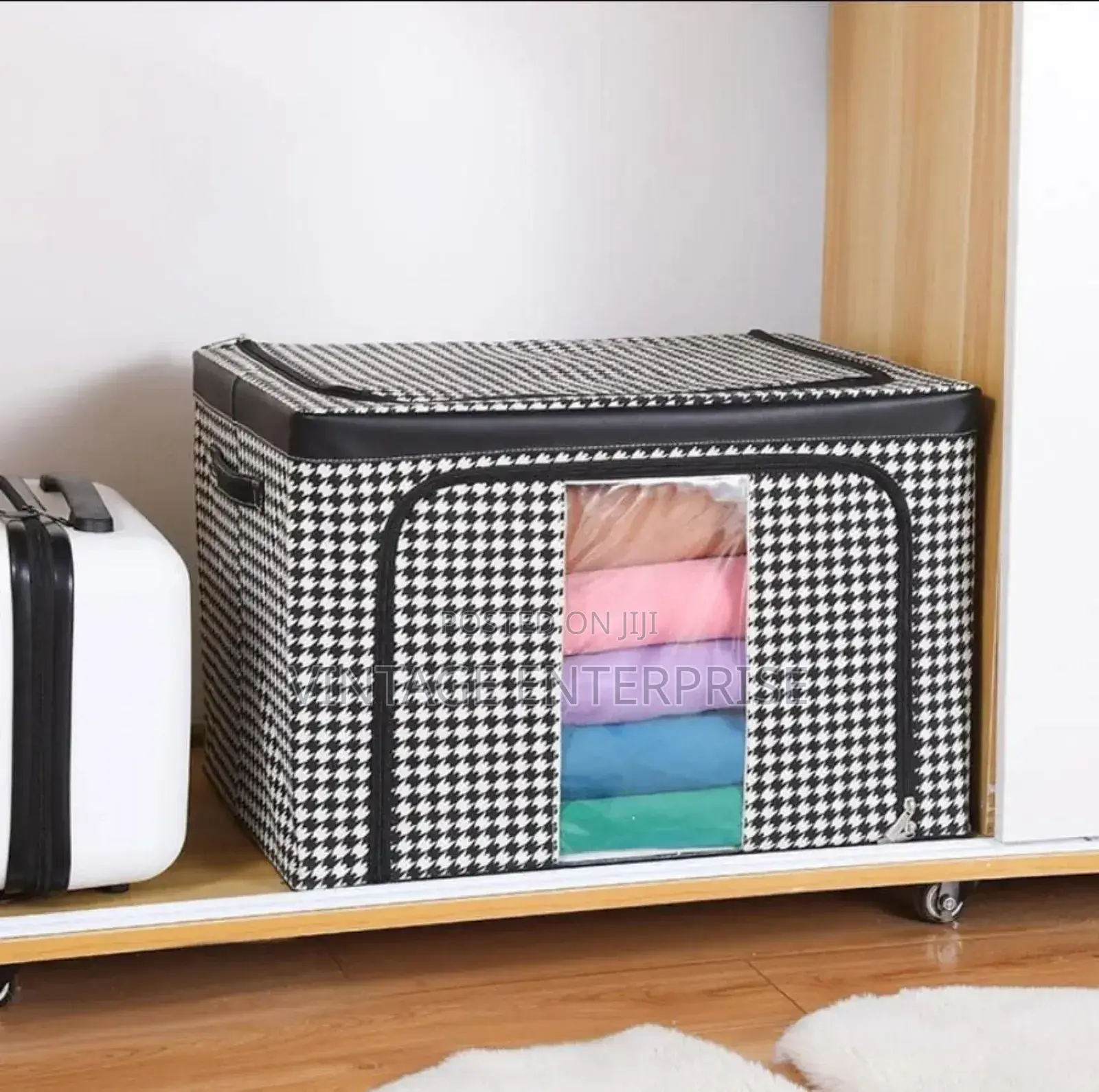 Checked Multipurpose Storage Box