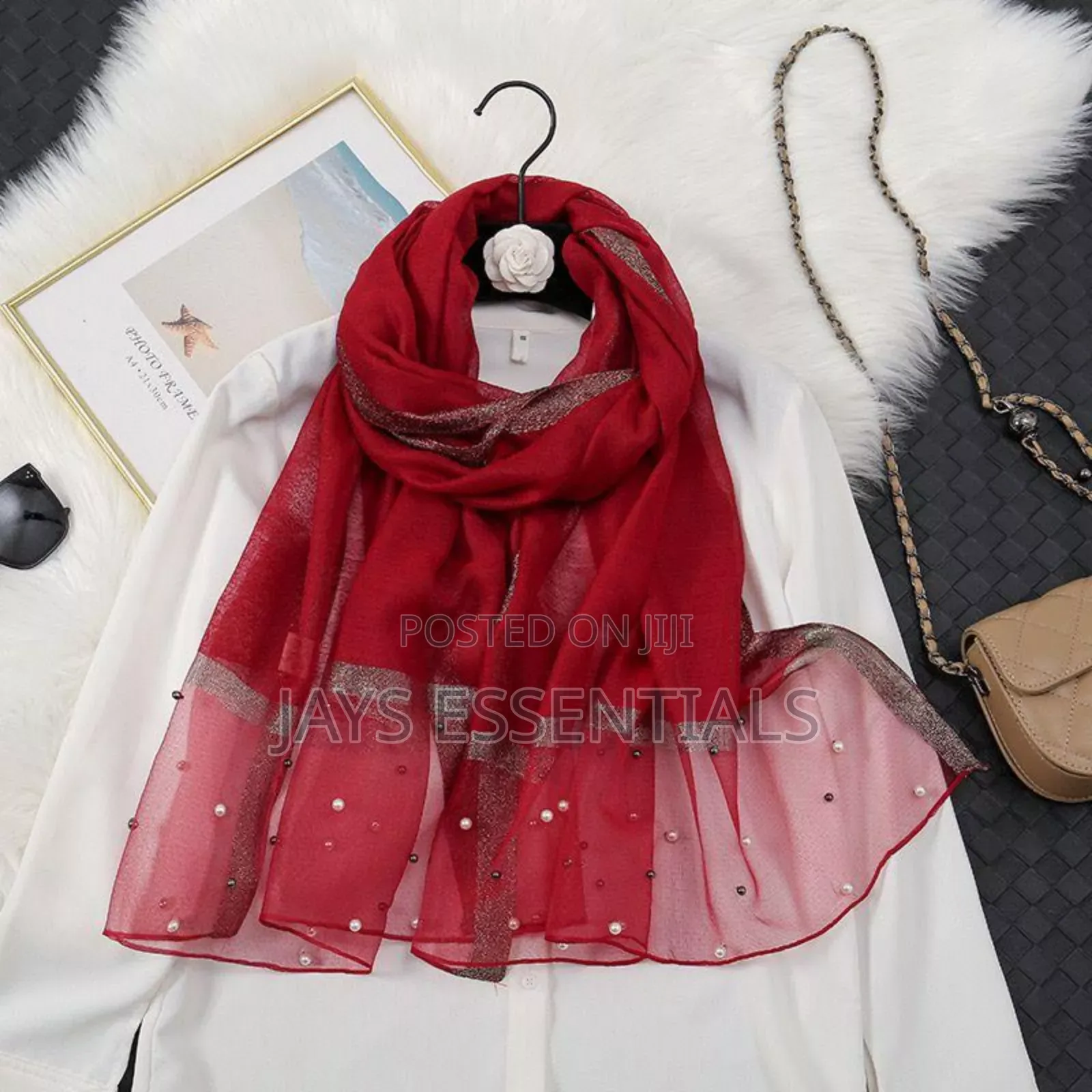 Unique Summer Scarfs With Pearl Details
