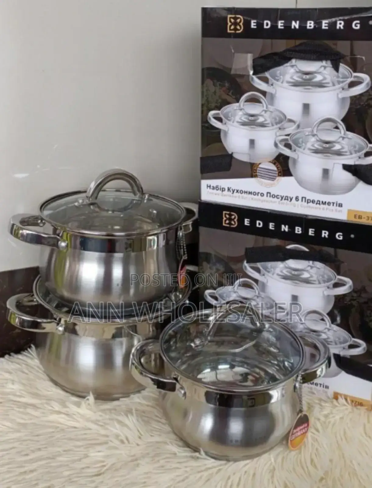 6 Pieces Edenburg EB-3716 Stainless Steel Set E/R