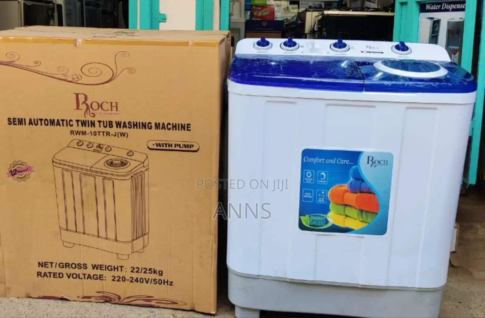 Roch Semi- Automatic 10kgs Wash and Spin Laundry Machine