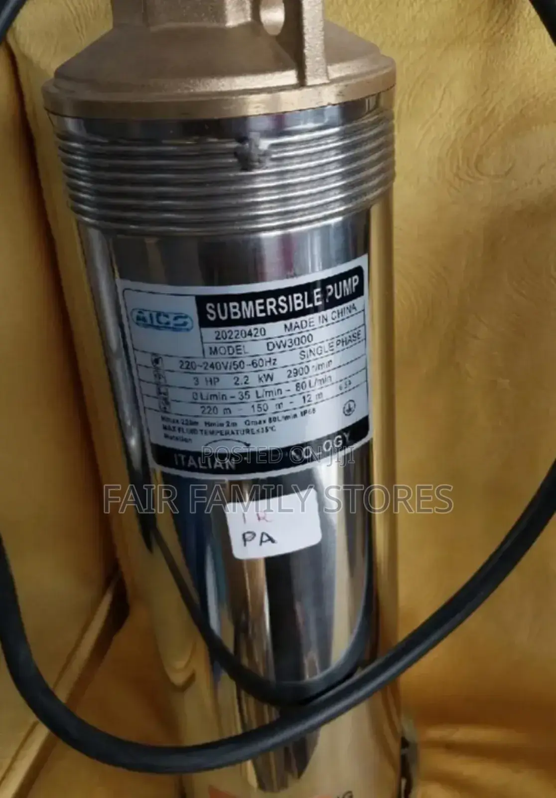 Solar Pump Model: DW3000
Head: 220m
