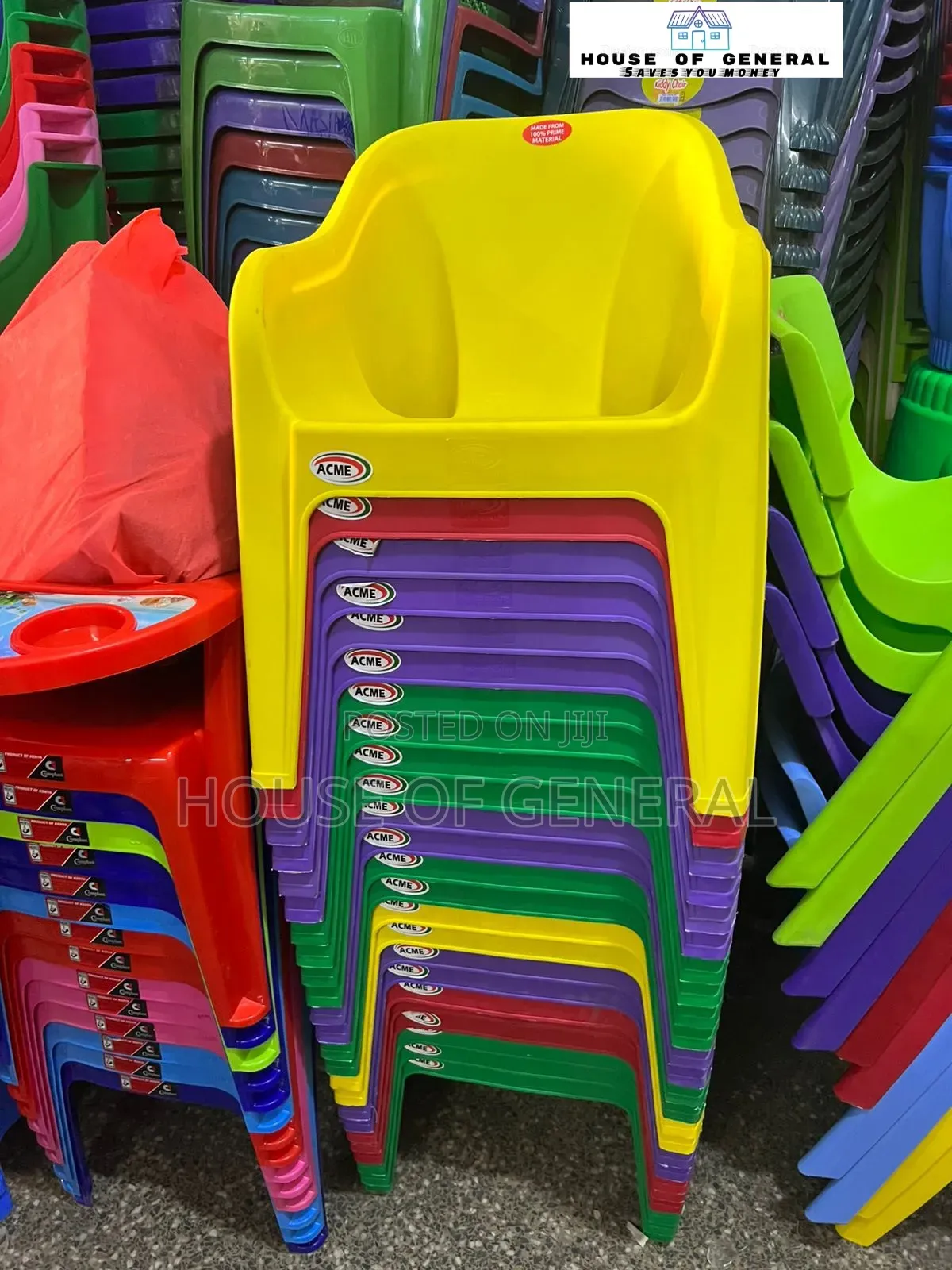 Mixed Colours Children Plastic Chair Strong Chair