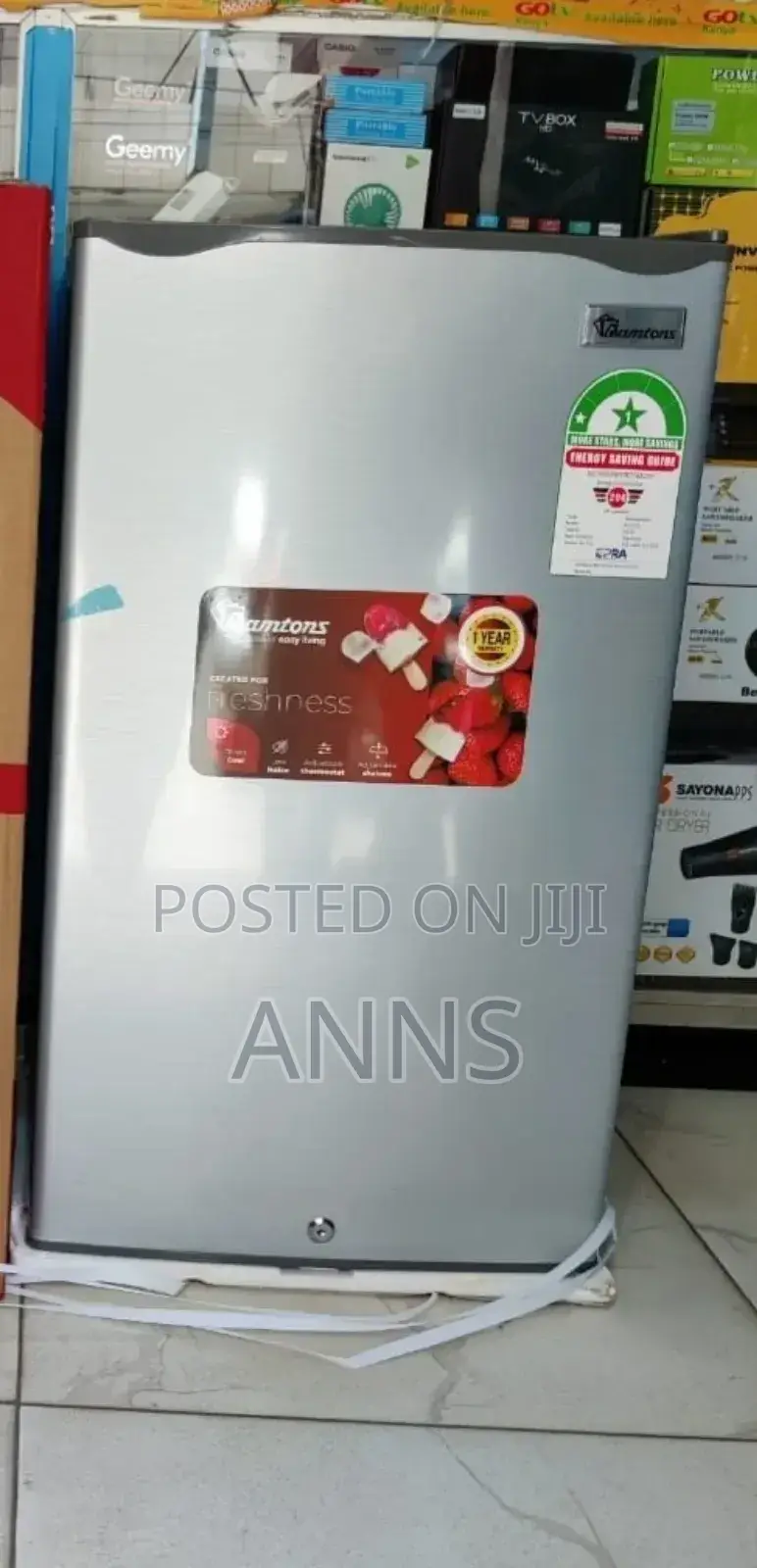 Rmatons Single Door- 90litres Silver Fridge