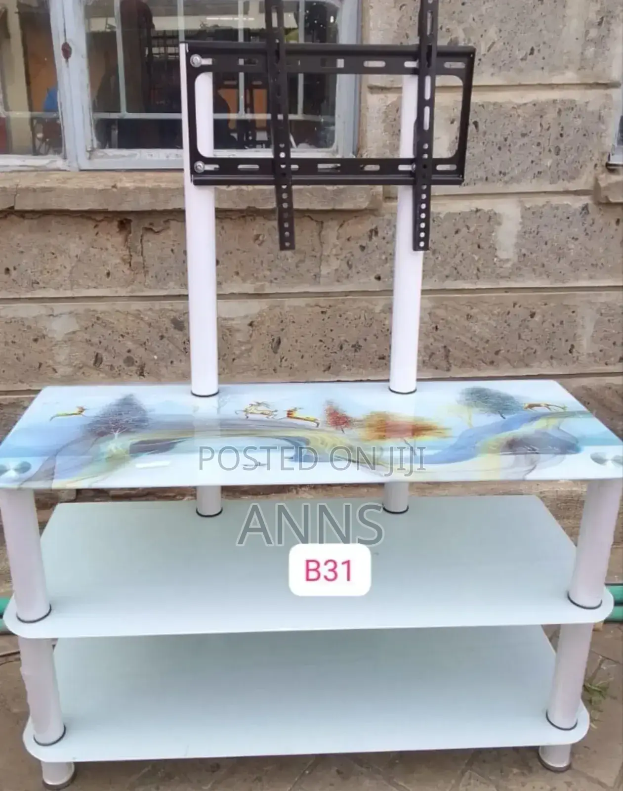 Glass Executive Tv Stand With Mount