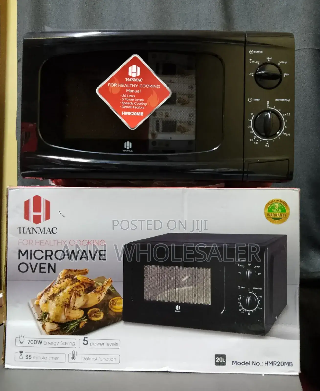Hanmac 20litres Manual Microwave (3 Years Warranty) HM/2OL
