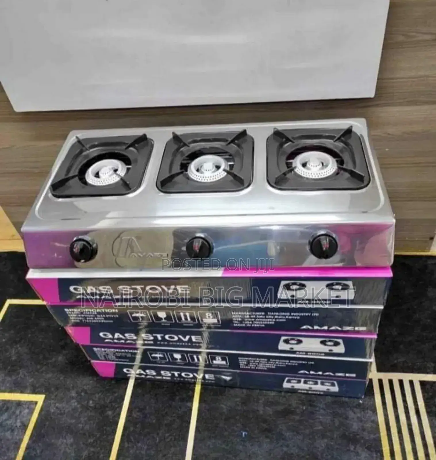 Amaze 3 Burner Gas Top Cooker a/3z