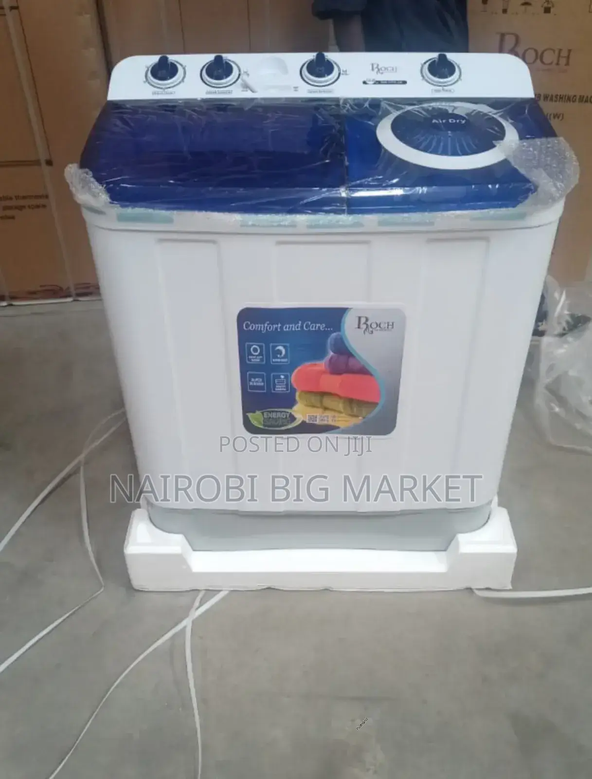 Roch RWM Semi-Automatic Washing Machine 10kgs White R/M
