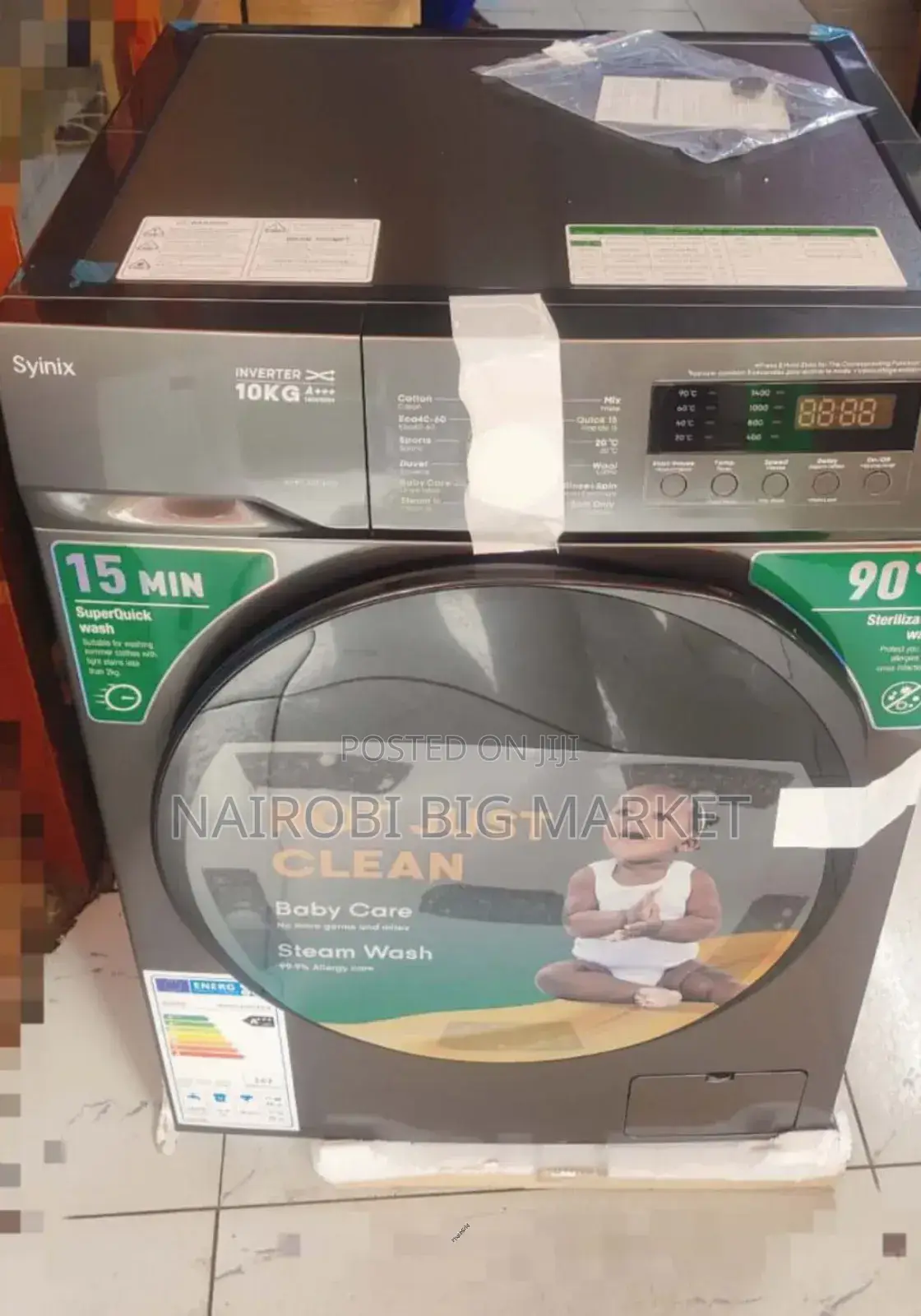 Syinix 10kgs Front Load Washing Machine S/Nl
