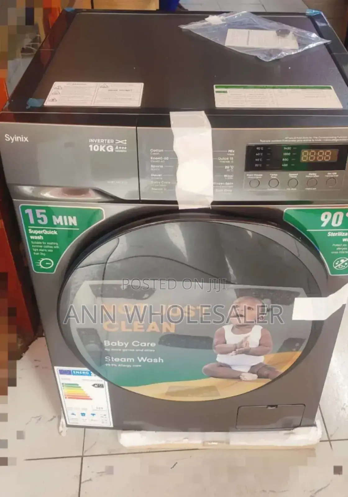 Syinix 10kgs Front Load Washing Machine S/Nl