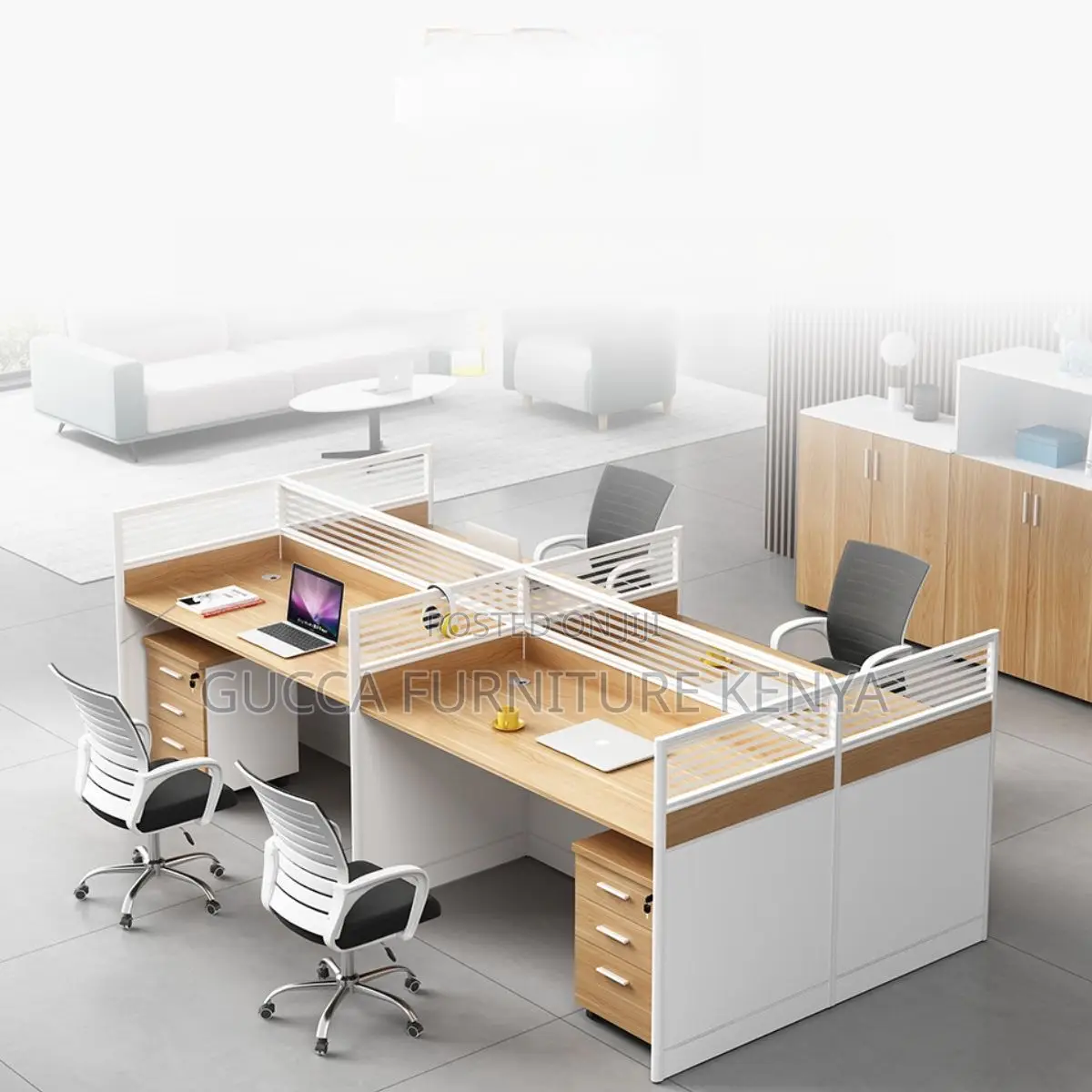 Workstations:4 -Way Modular Imported Modern Workstation