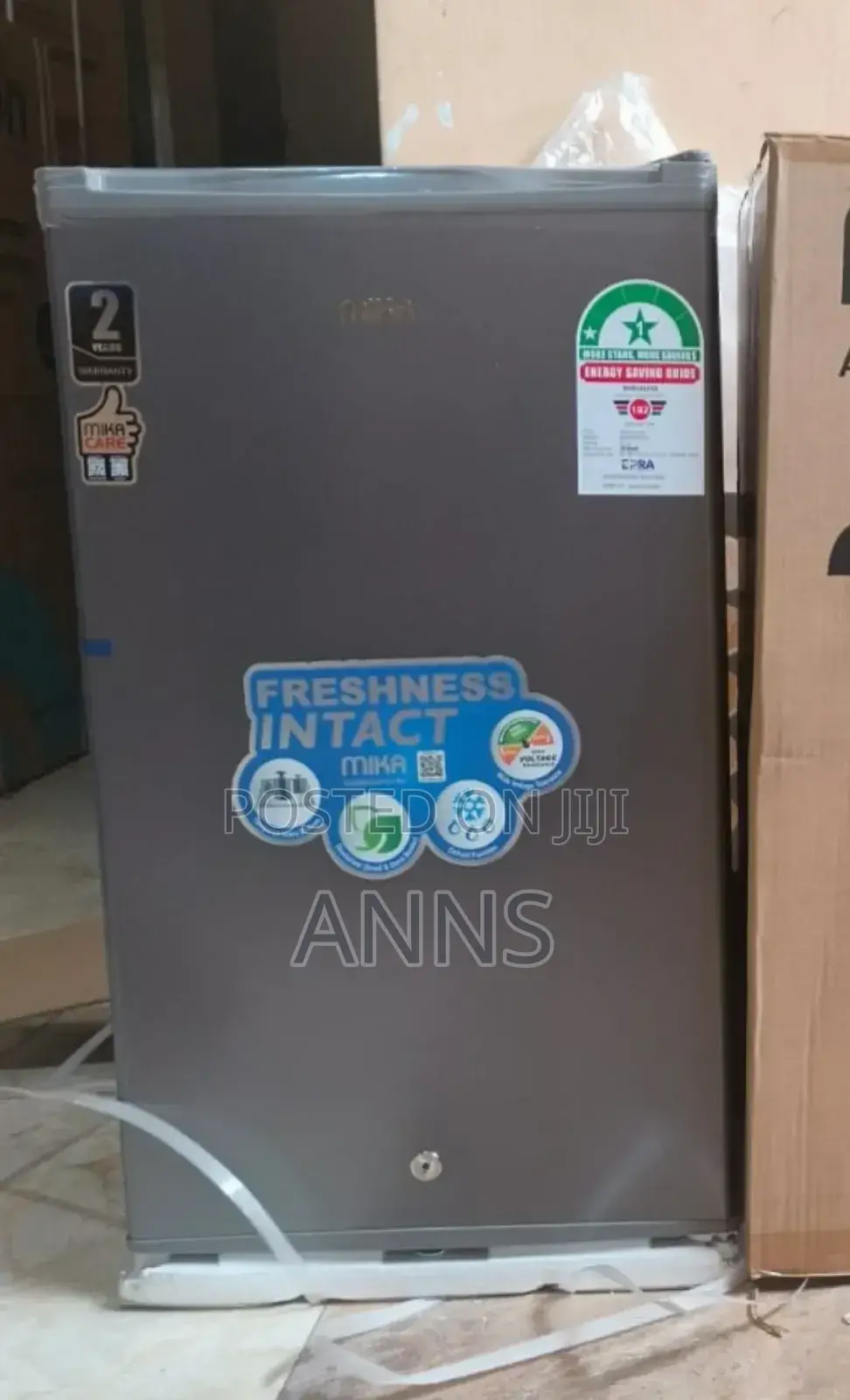 Mika 92L~ Single Door Fridge- Grey