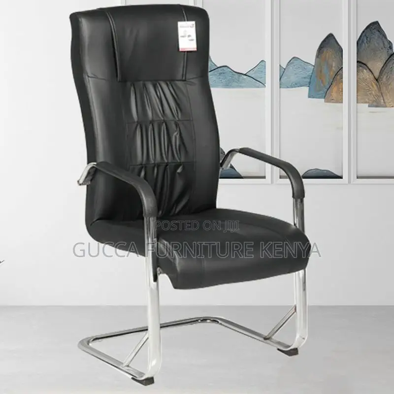 Office Chairs: Modern Ergonomic Black Leather Office Chair