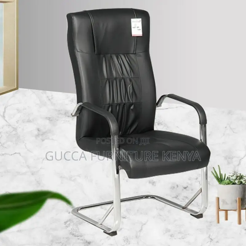 Office Chairs: Modern Ergonomic Black Leather Office Chair