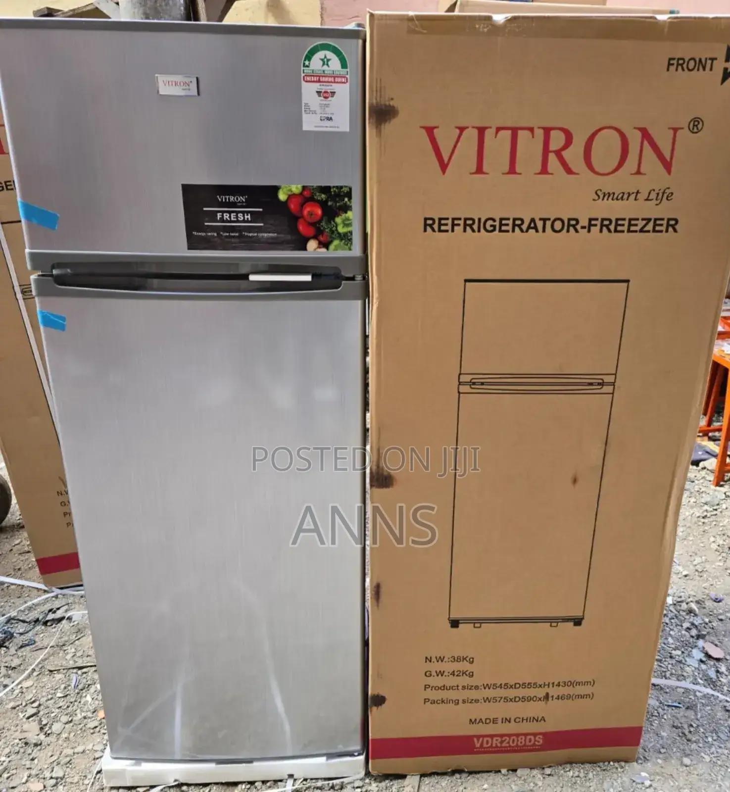 Vitron Double Door ~208litres Refrigerator With Top Freezer