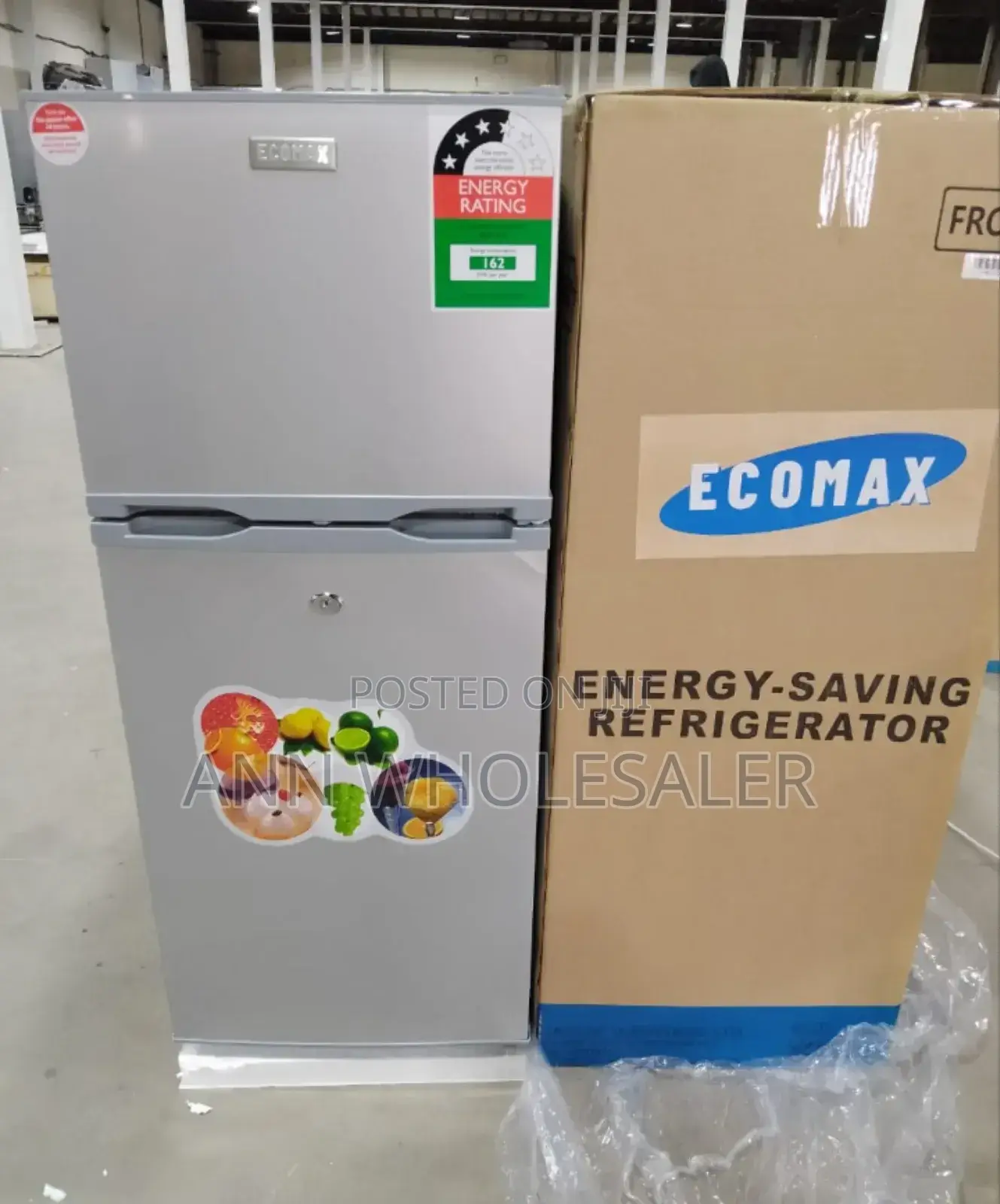 Ecomax 118L Double Door Refrigerator