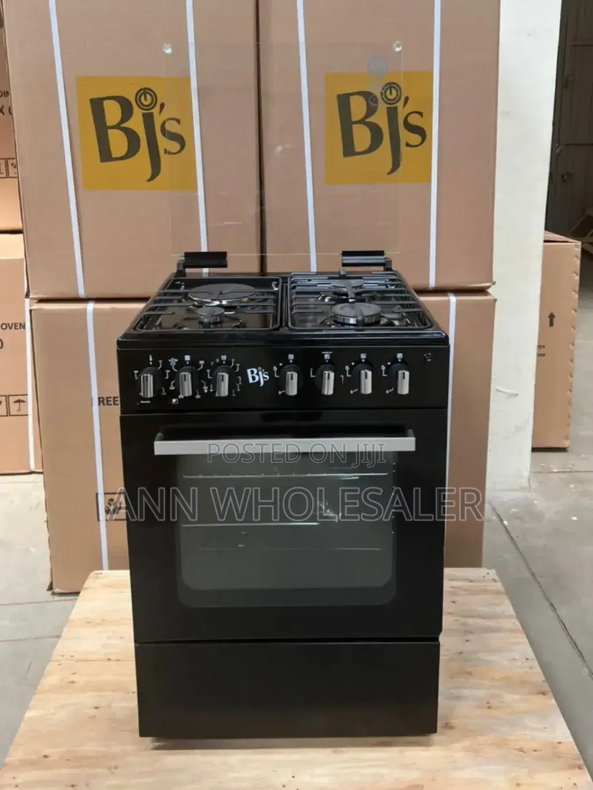 Black BJS 60 by 60 3+1 Freegas Standing Cooker BJ/6