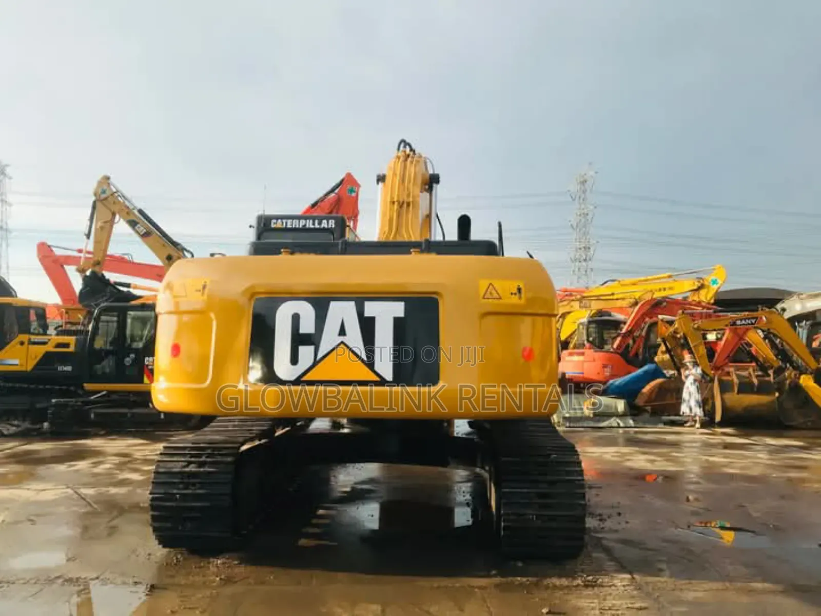 Excavator With a Breaker for Hire