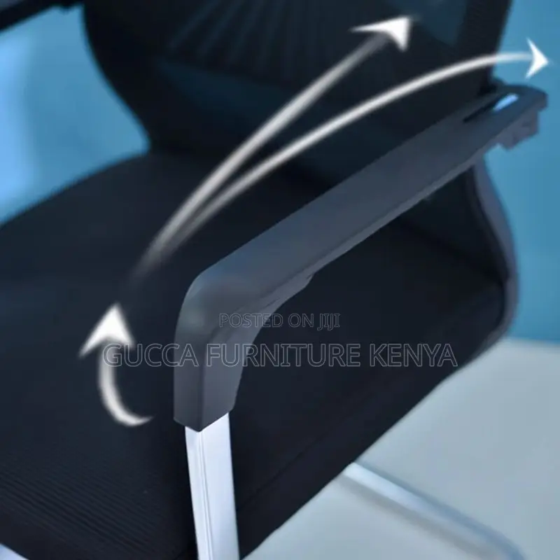 Office Chairs: Ergonomic Black Upholstered Visitor Chair