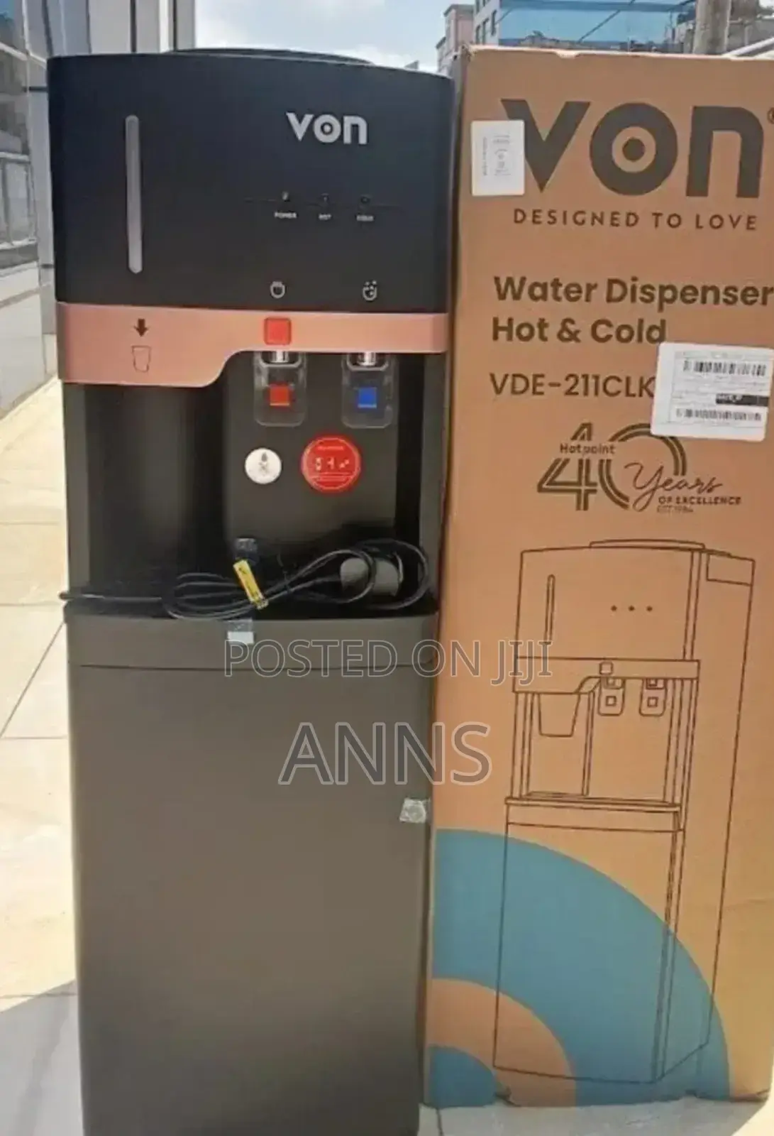 Von 2 Tap Hot and Cold Water Dispenser