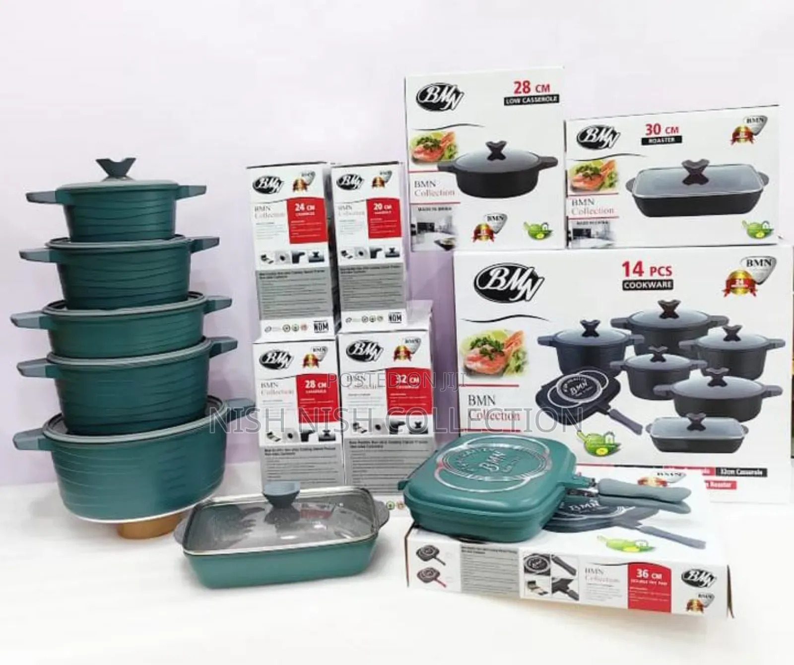 *14pcs BMN Granite Cookware Set With a Grillpan