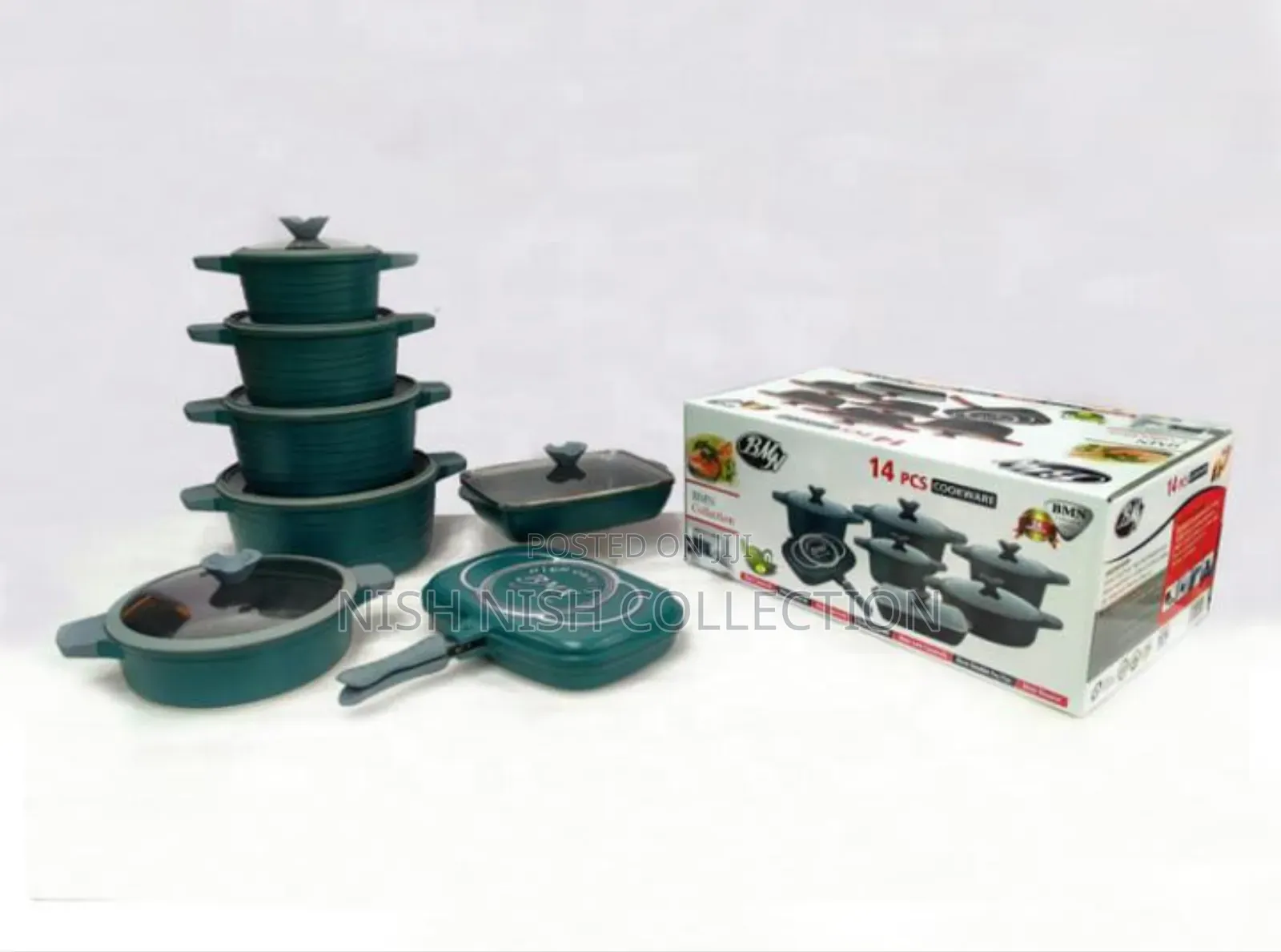 *14pcs BMN Granite Cookware Set With a Grillpan