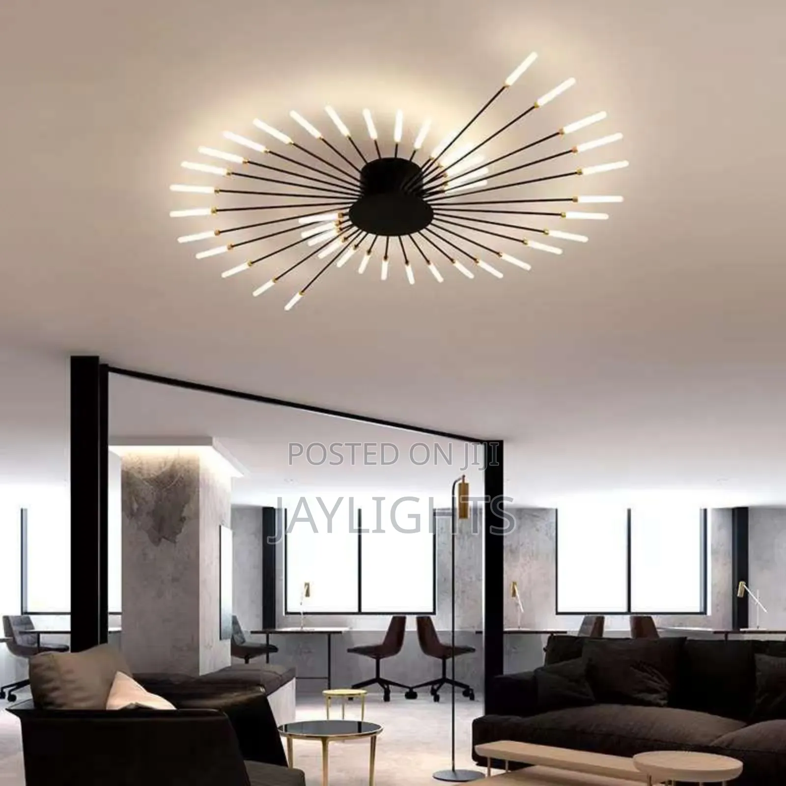 LED Home Lights Modern Decor Black Chandelier Ceiling Light