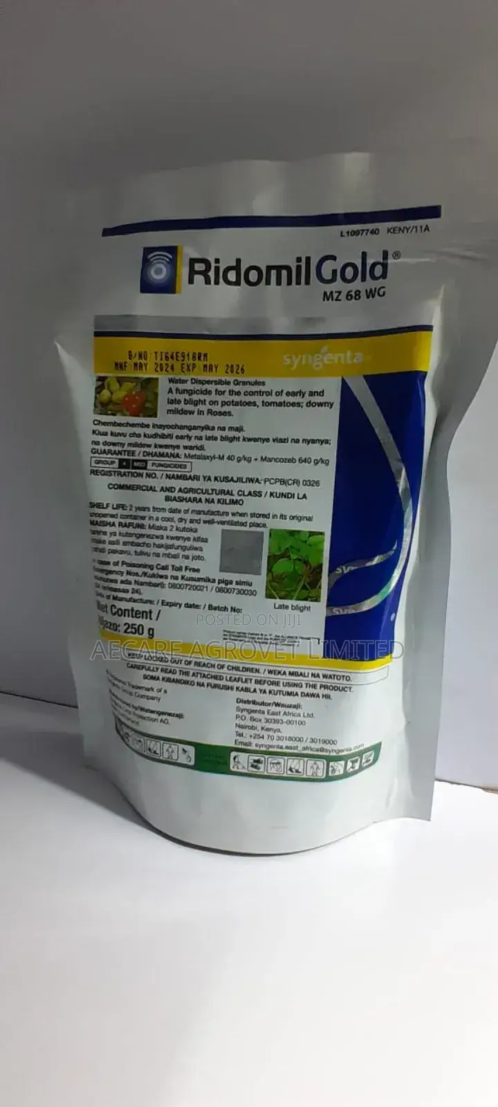 RIDOMILGOLD FUNGICIDE 50g, 250g and 1kg