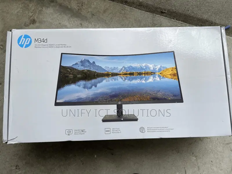 HP M34d (34′′) WQHD Curved Monitor