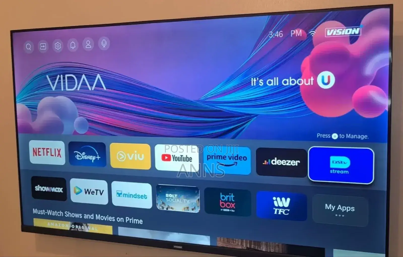 Vision 50 Inch Vidaa Frameless Tv~ 