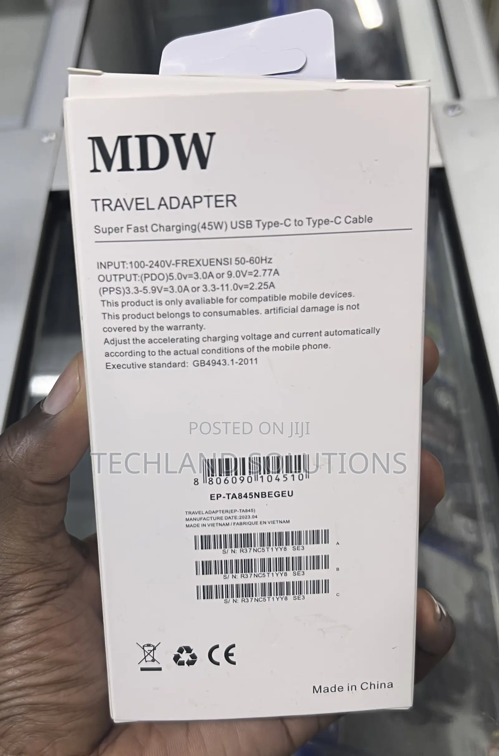 C to C Phone Fast Charger 45 Watts