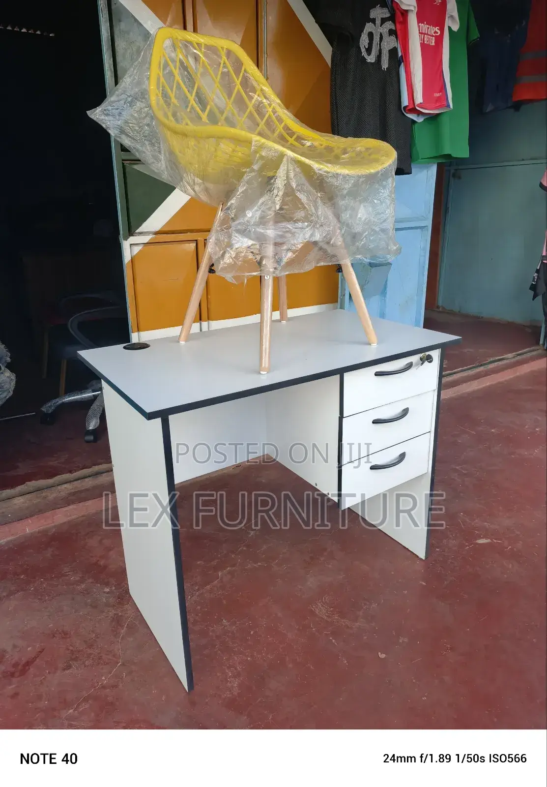 Yellow Eames Chair Plus Office Desk