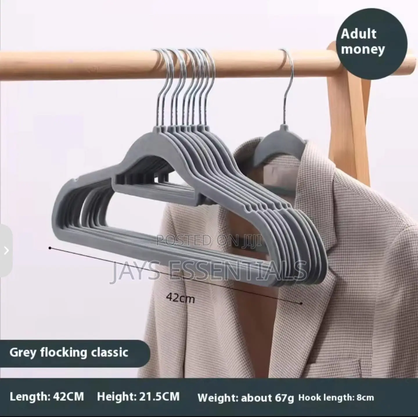 10pc Velvet Adult Hangers