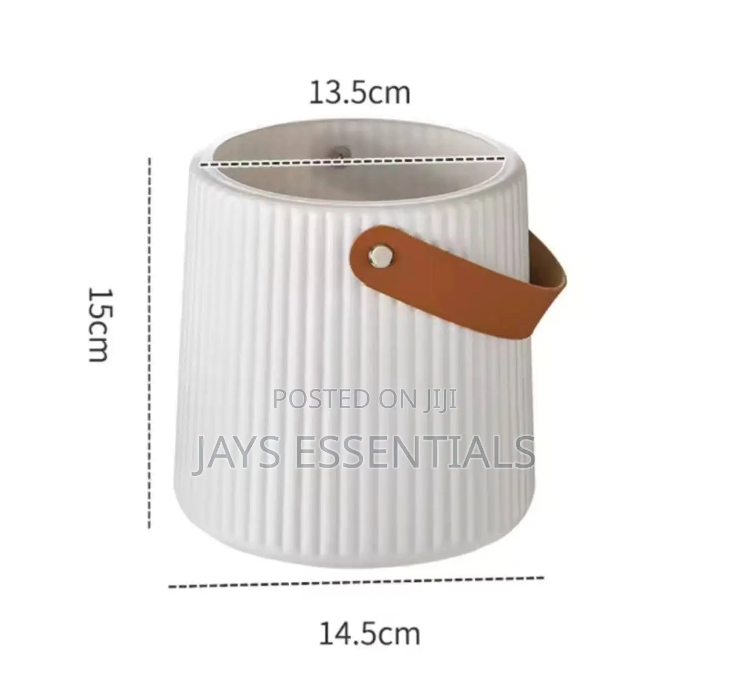 Luxury Flower Pot With Leather Handle