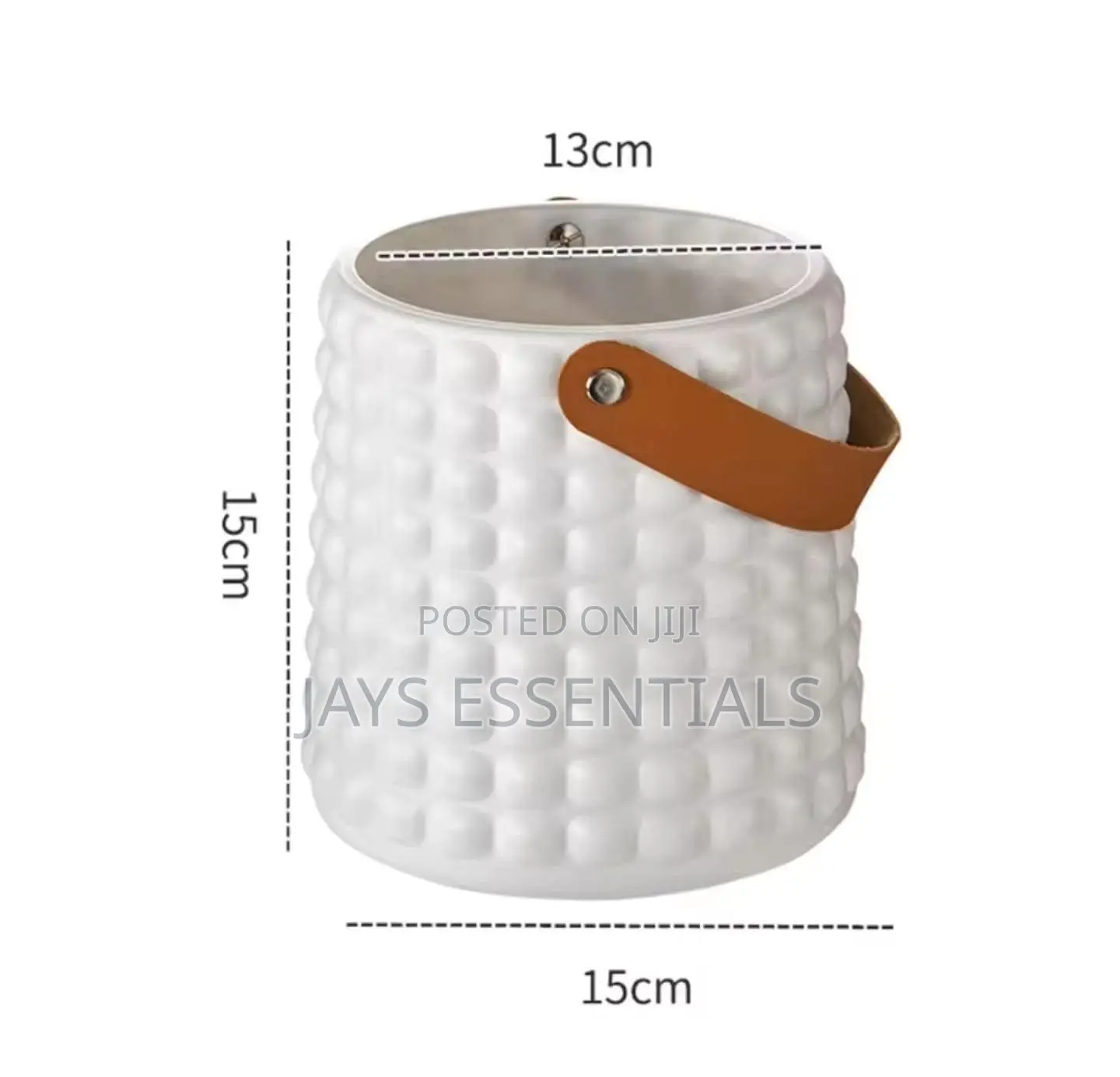 Luxury Flower Pot With Leather Handle