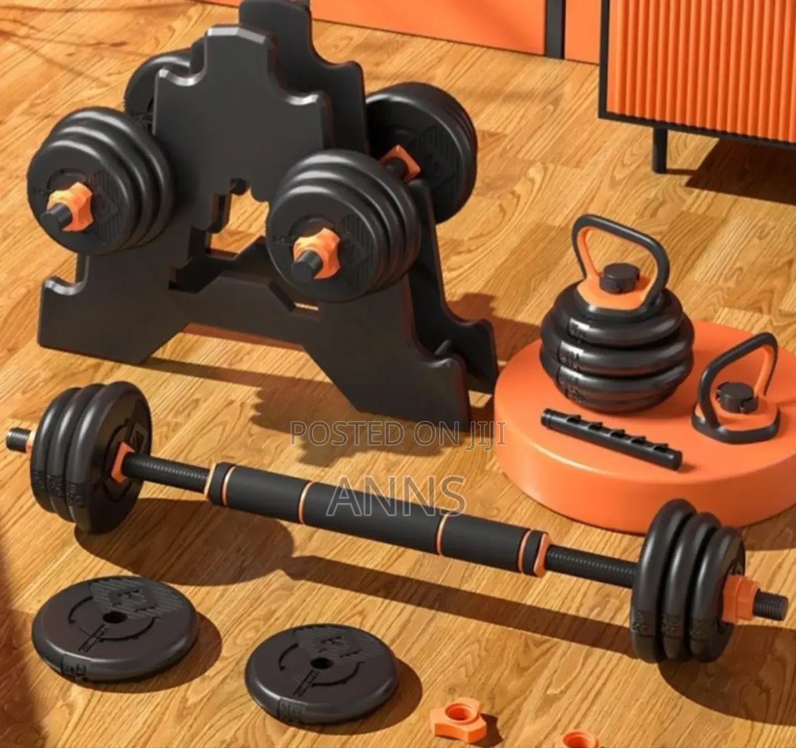 30kgs 6 in 1 Adjustable Set Dumbells With Kettle Bells
