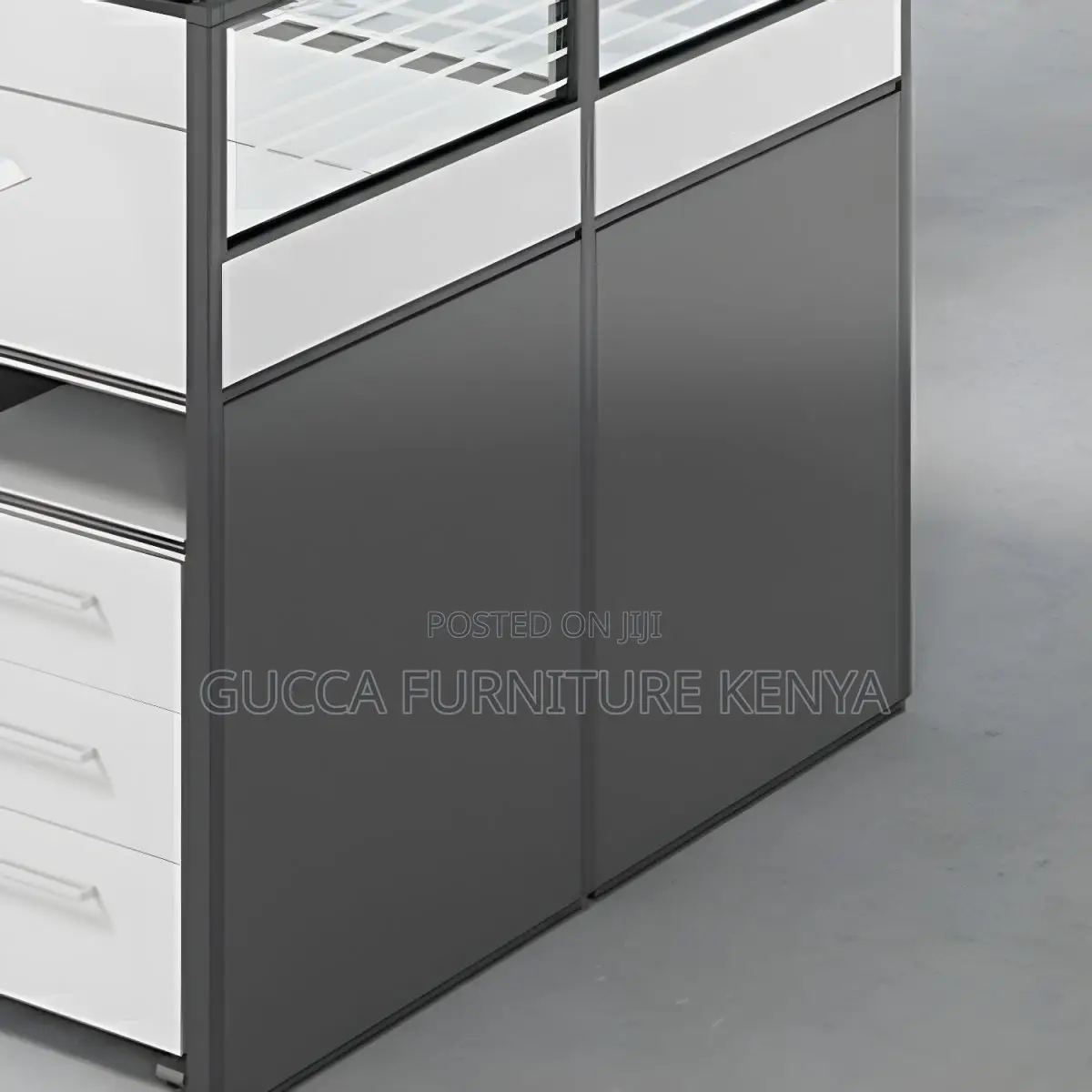 Workstations:4 Individual White Wooden Office Workstation