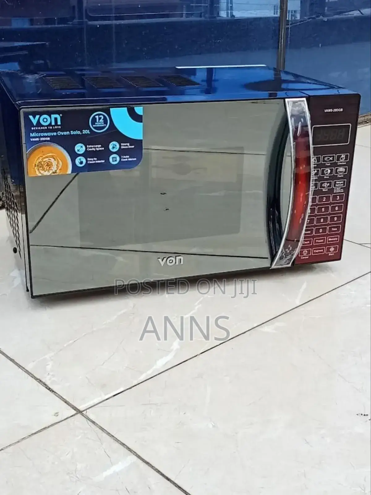 Von Solo 20L Microwave Digital With Handle